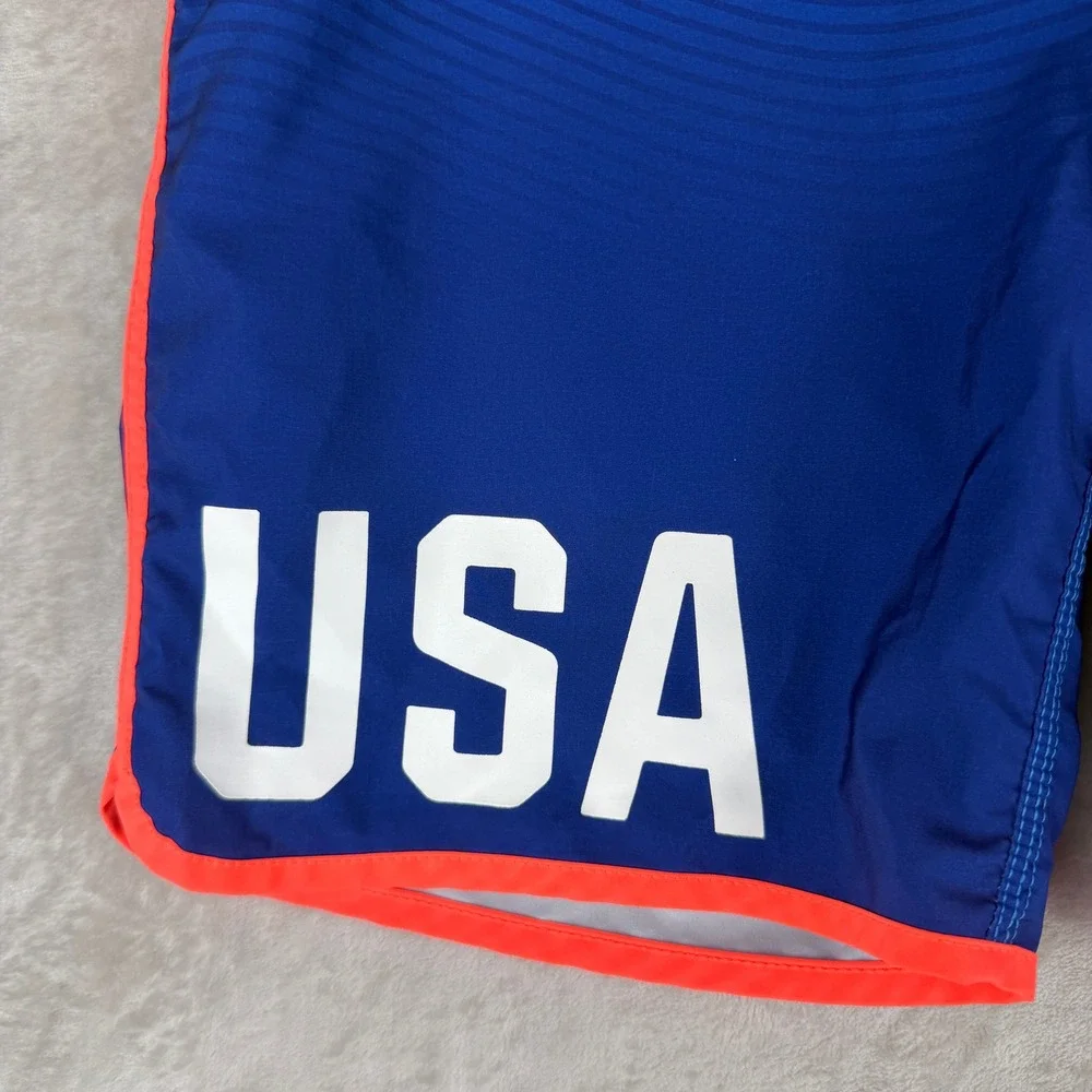 Hurley Phantom‎ Mens USA Olympic Team Board Shorts Blue Orange Striped Size 32